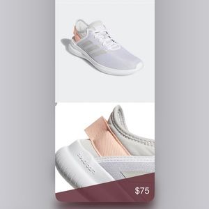 Adidas cloudfoam qt flex pink grey sneakers NWT